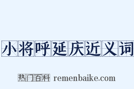 小将呼延庆近义词是什么意思的图片